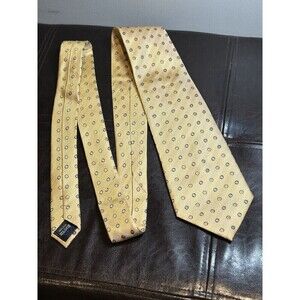 AF Andvfera Men’s Executive 100% Silk Tie Classic Yellow